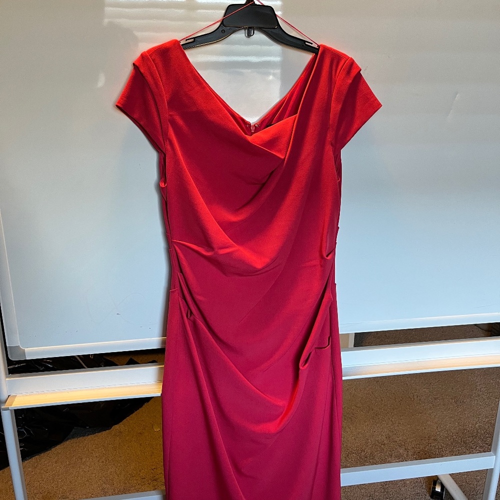 Pink Adrianna Papell midi dress